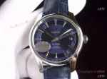 Copy Swiss Omega De Ville SS Blue Leather watch 8500 Movement